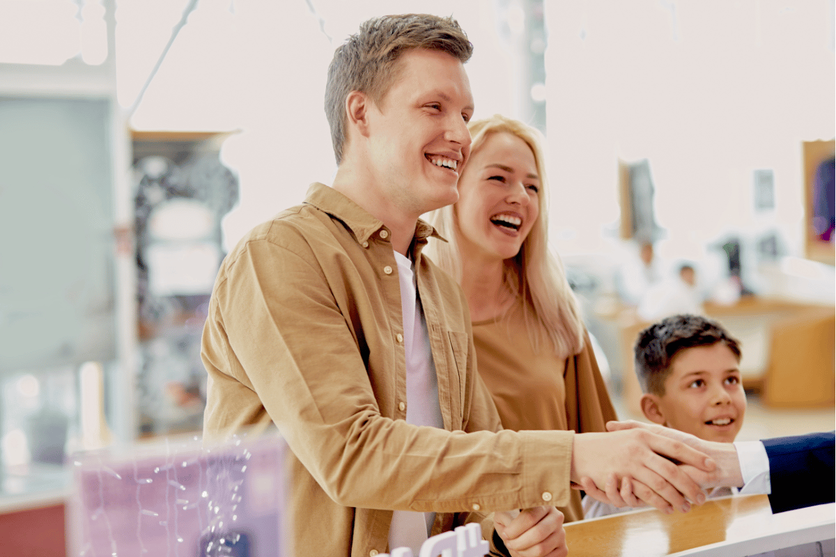 happy customer repair shop