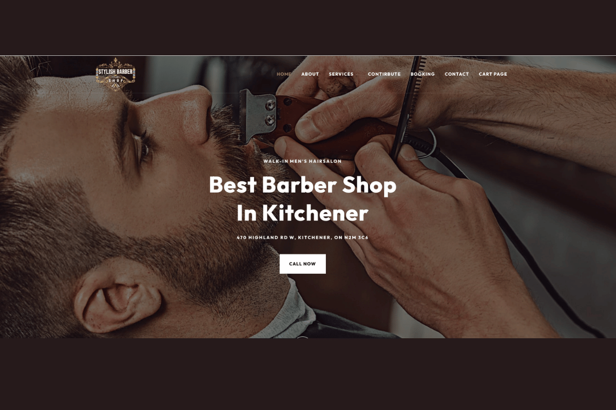 Stylish Barbershop Home Page
