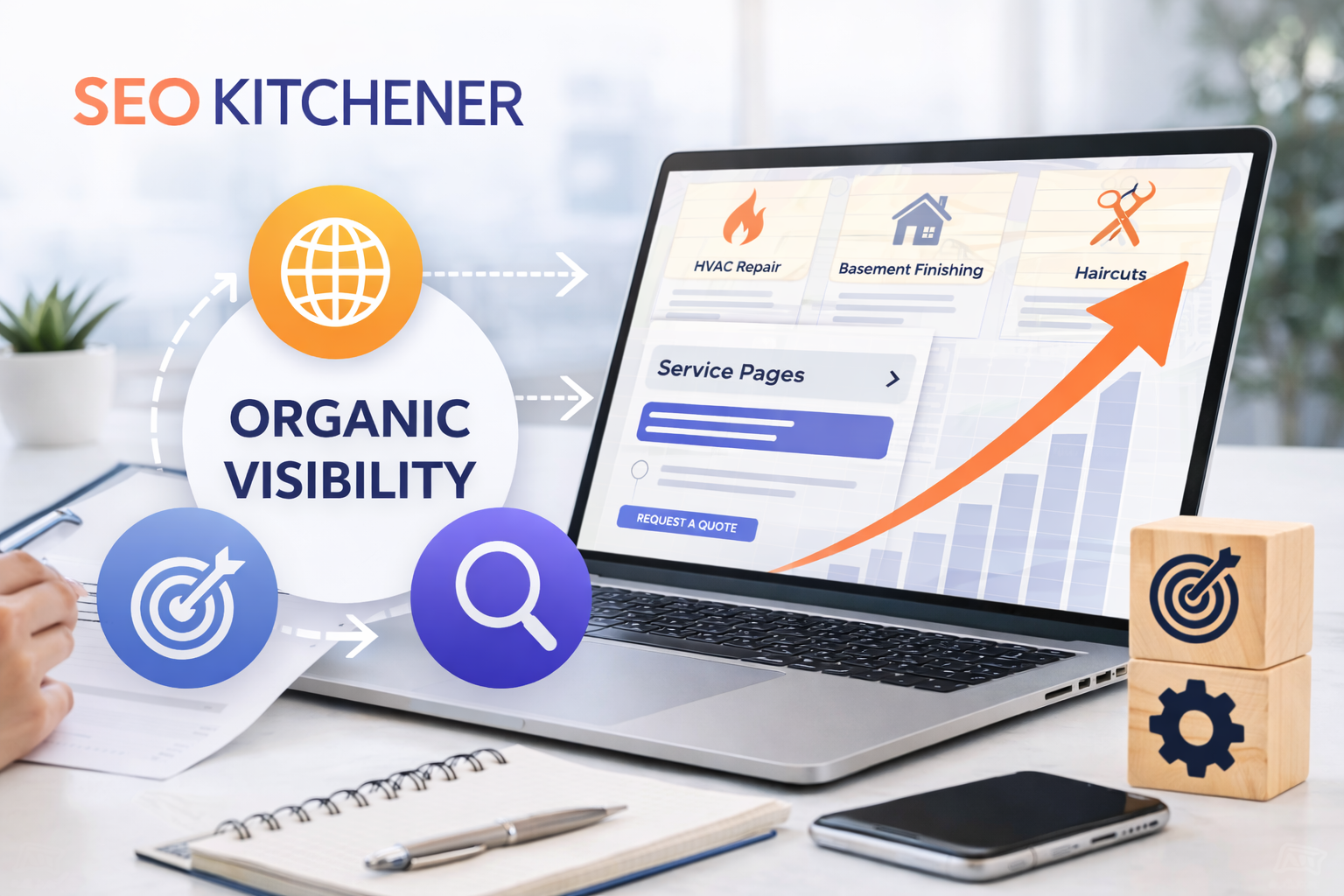 Organic visibility with service pages optimization